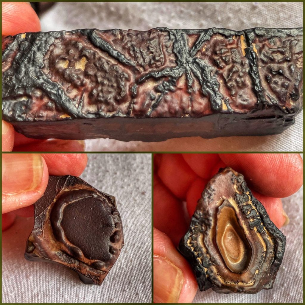 Rocks in the Sahara desert with cool designs.
